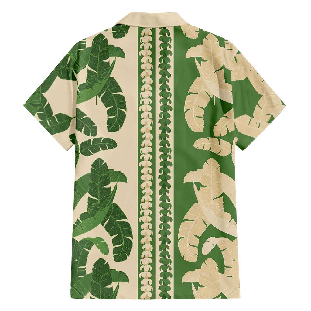 Hawaii Pua Kenikeni Lei Family Matching Puletasi and Hawaiian Shirt With Lau Maia Green LT05 - Polynesian Pride