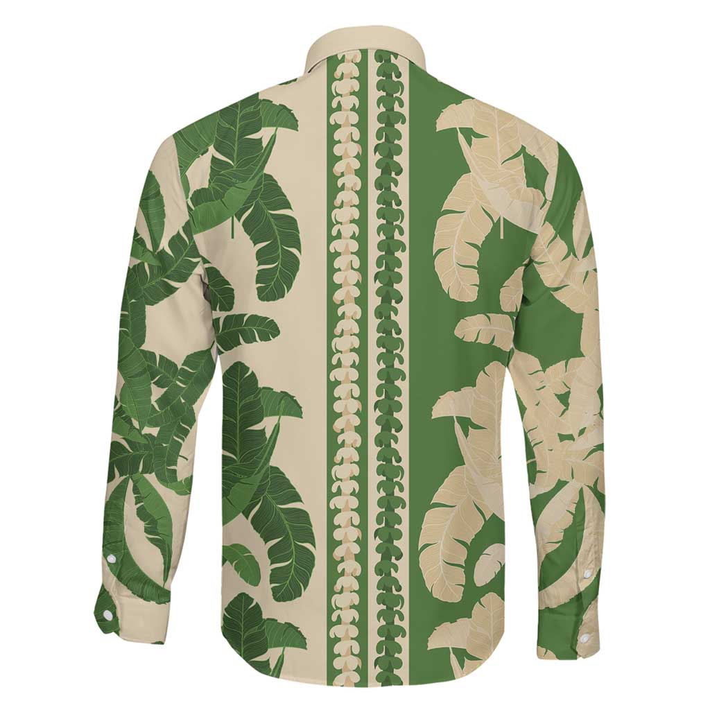 Hawaii Pua Kenikeni Lei Family Matching Puletasi and Hawaiian Shirt With Lau Maia Green LT05 - Polynesian Pride