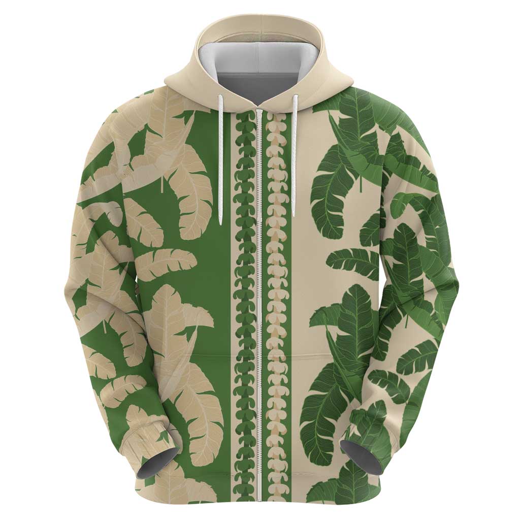 Hawaii Pua Kenikeni Lei Hoodie With Lau Maia Green