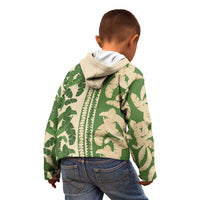 Hawaii Pua Kenikeni Lei Kid Hoodie With Lau Maia Green