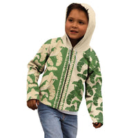 Hawaii Pua Kenikeni Lei Kid Hoodie With Lau Maia Green