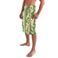 Hawaii Pua Kenikeni Lei Lavalava With Lau Maia Green