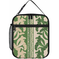 Hawaii Pua Kenikeni Lei Lunch Bag With Lau Maia Green LT05 10.2 × 8.3 × 4.3 inch Green - Polynesian Pride
