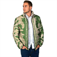 Hawaii Pua Kenikeni Lei Padded Jacket With Lau Maia Green