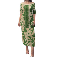Hawaii Pua Kenikeni Lei Puletasi With Lau Maia Green
