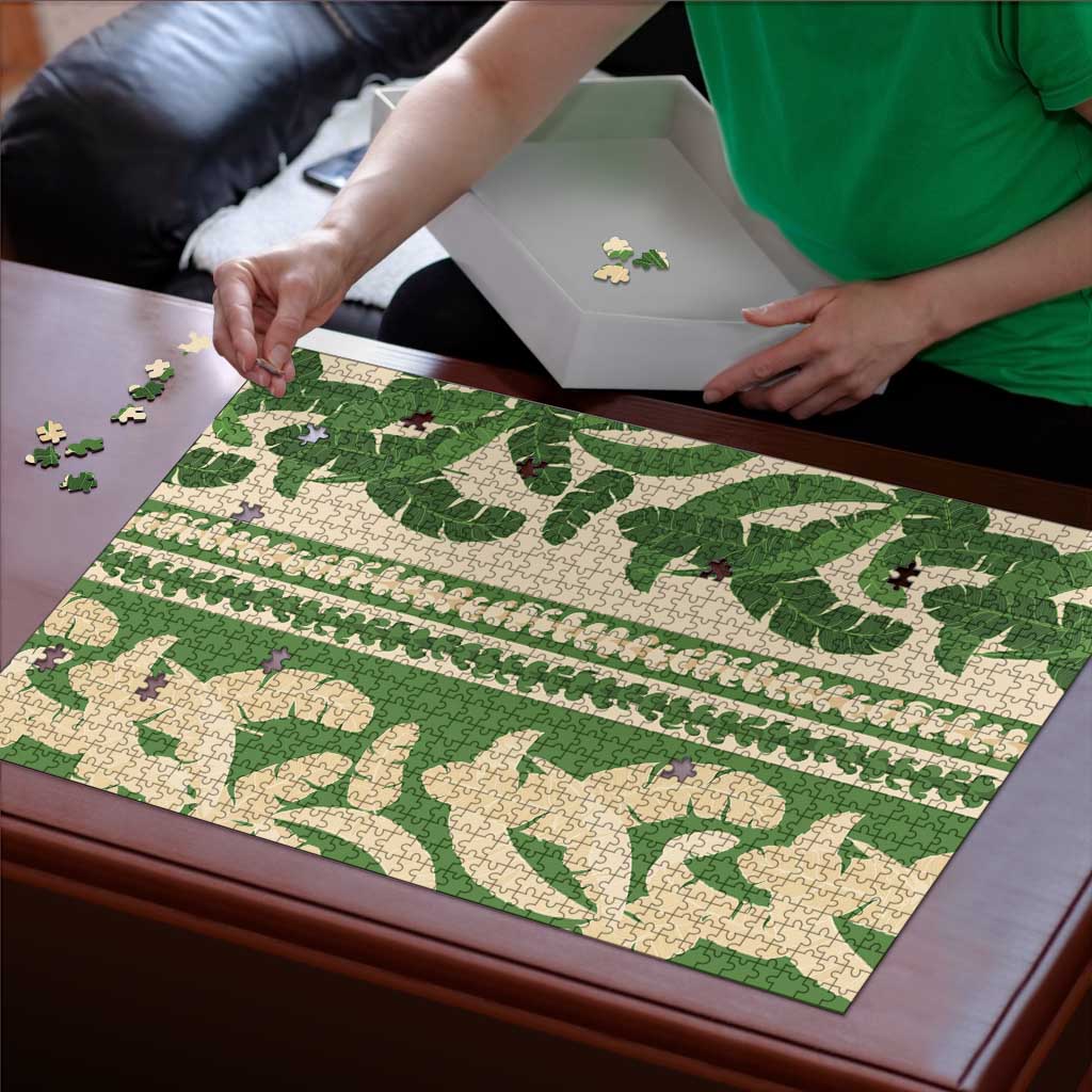 Hawaii Pua Kenikeni Lei Puzzle With Lau Maia Green