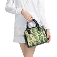 Hawaii Pua Kenikeni Lei Shoulder Handbag With Lau Maia Green