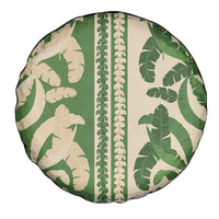 Hawaii Pua Kenikeni Lei Spare Tire Cover With Lau Maia Green