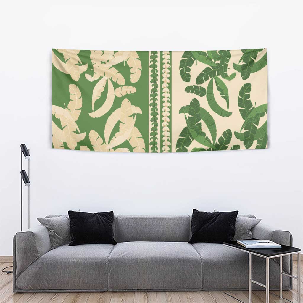 Hawaii Pua Kenikeni Lei Tapestry With Lau Maia Green