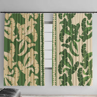 Hawaii Pua Kenikeni Lei Window Curtain With Lau Maia Green