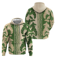 Hawaii Pua Kenikeni Lei Zip Hoodie With Lau Maia Green