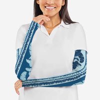 Hawaii Pua Kenikeni Lei Arm Sleeves With Lau Maia Royal Blue