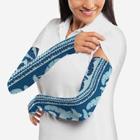 Hawaii Pua Kenikeni Lei Arm Sleeves With Lau Maia Royal Blue