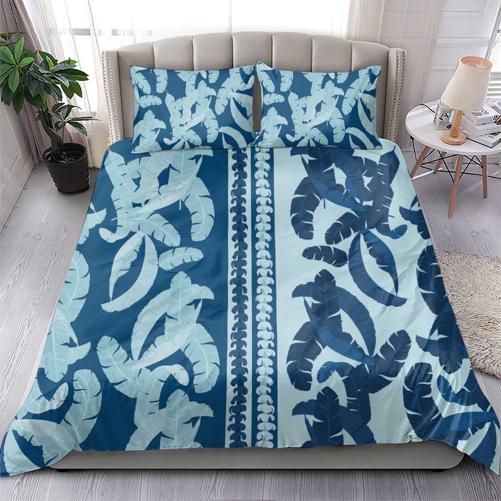 Hawaii Pua Kenikeni Lei Bedding Set With Lau Maia Royal Blue