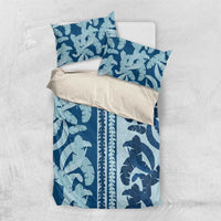 Hawaii Pua Kenikeni Lei Bedding Set With Lau Maia Royal Blue