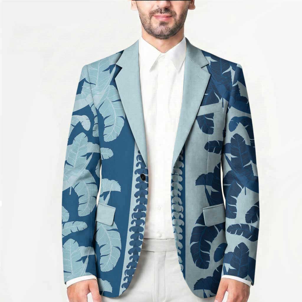 Hawaii Pua Kenikeni Lei Blazer With Lau Maia Royal Blue