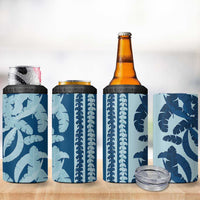 Hawaii Pua Kenikeni Lei 4 in 1 Can Cooler Tumbler With Lau Maia Royal Blue