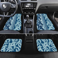 Hawaii Pua Kenikeni Lei Car Mats With Lau Maia Royal Blue