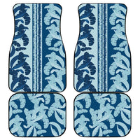 Hawaii Pua Kenikeni Lei Car Mats With Lau Maia Royal Blue