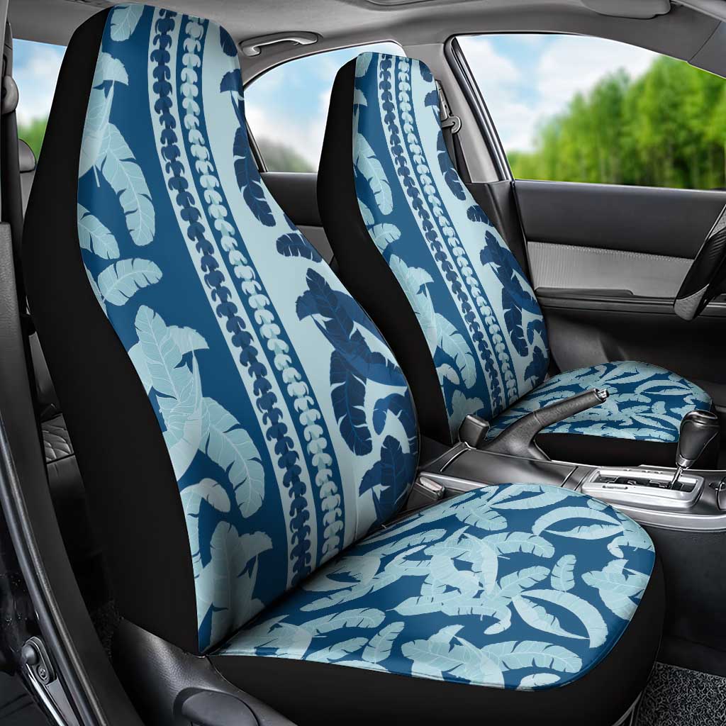 Hawaii Pua Kenikeni Lei Car Seat Cover With Lau Maia Royal Blue