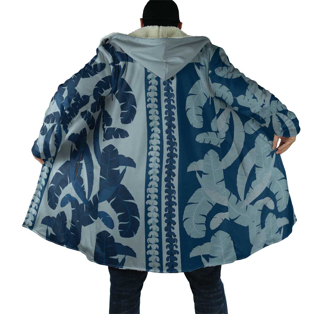 Hawaii Pua Kenikeni Lei Cloak With Lau Maia Royal Blue