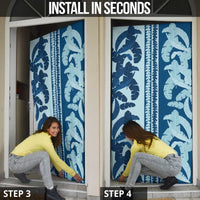 Hawaii Pua Kenikeni Lei Door Cover With Lau Maia Royal Blue