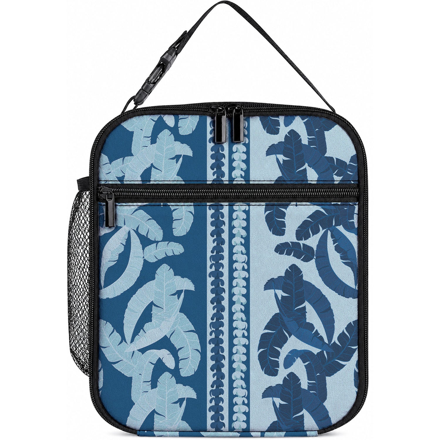 Hawaii Pua Kenikeni Lei Lunch Bag With Lau Maia Royal Blue LT05 10.2 × 8.3 × 4.3 inch Blue - Polynesian Pride