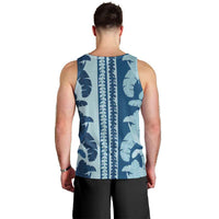 Hawaii Pua Kenikeni Lei Men Tank Top With Lau Maia Royal Blue