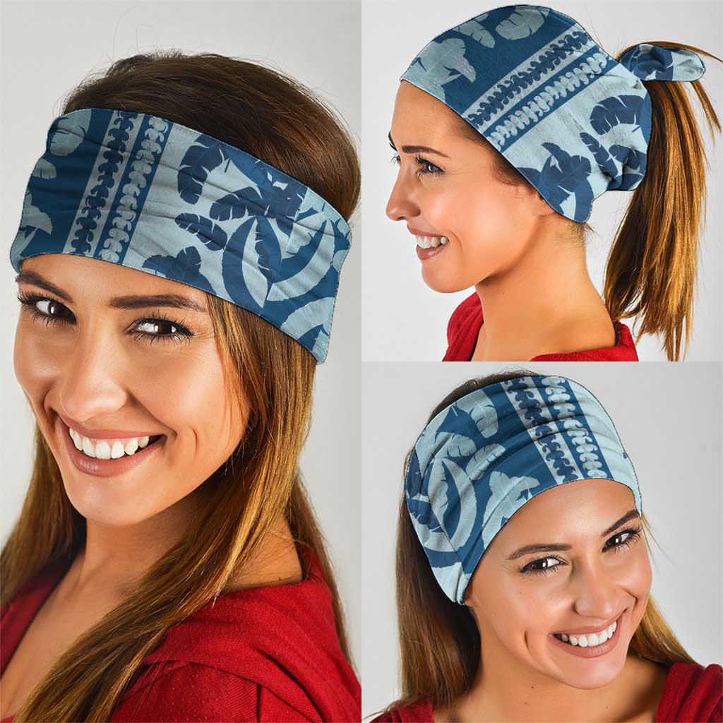 Hawaii Pua Kenikeni Lei Neck Gaiter With Lau Maia Royal Blue