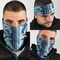 Hawaii Pua Kenikeni Lei Neck Gaiter With Lau Maia Royal Blue