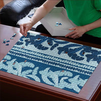 Hawaii Pua Kenikeni Lei Puzzle With Lau Maia Royal Blue