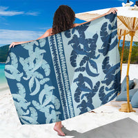 Hawaii Pua Kenikeni Lei Sarong With Lau Maia Royal Blue