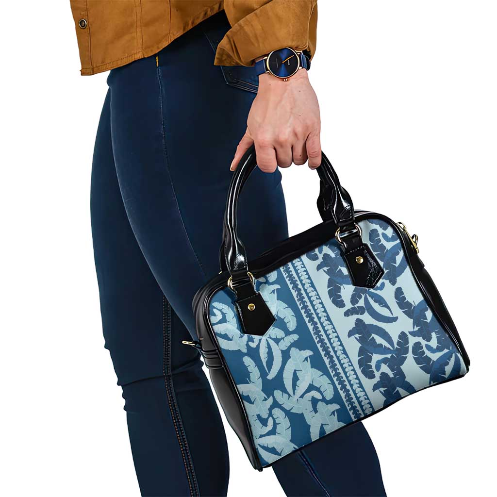 Hawaii Pua Kenikeni Lei Shoulder Handbag With Lau Maia Royal Blue