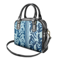 Hawaii Pua Kenikeni Lei Shoulder Handbag With Lau Maia Royal Blue