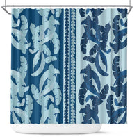 Hawaii Pua Kenikeni Lei Shower Curtain With Lau Maia Royal Blue