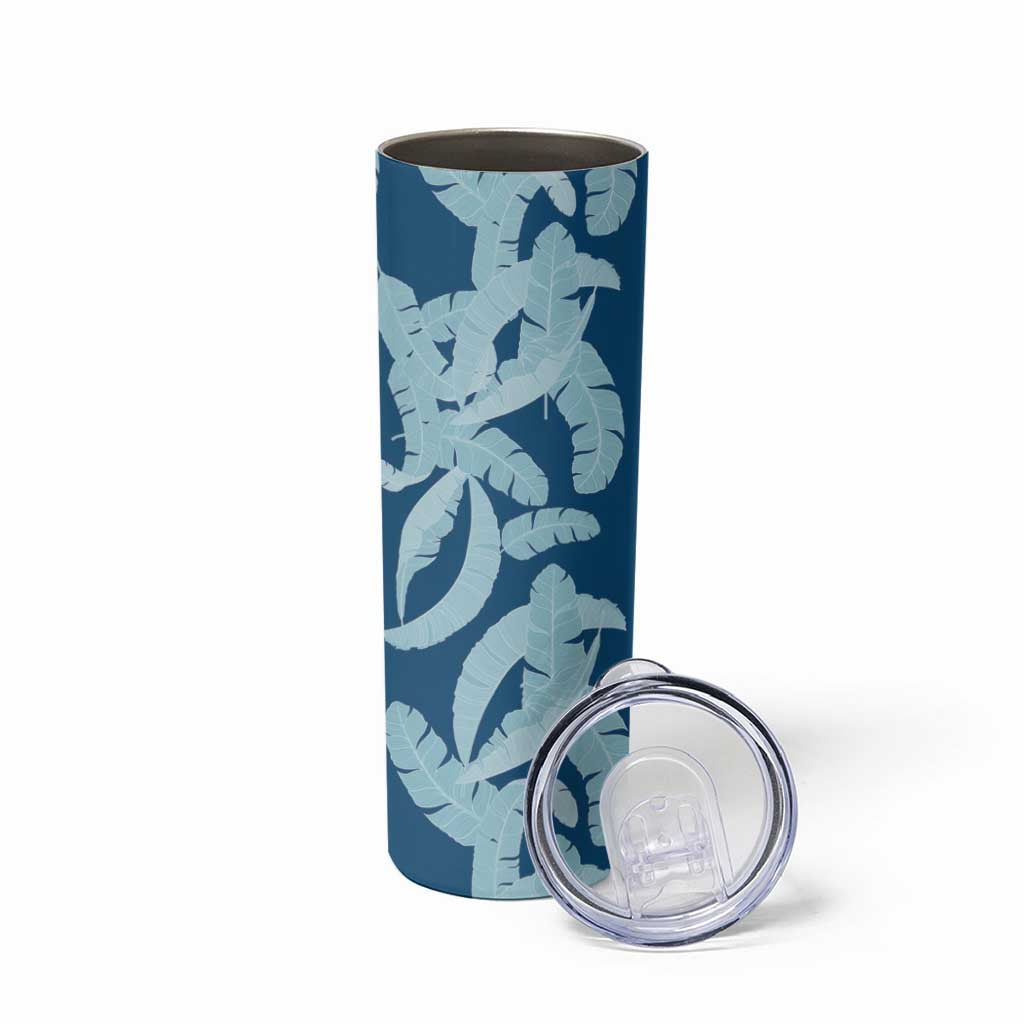 Hawaii Pua Kenikeni Lei Skinny Tumbler With Lau Maia Royal Blue