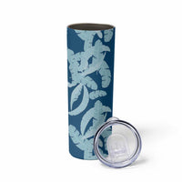Hawaii Pua Kenikeni Lei Skinny Tumbler With Lau Maia Royal Blue