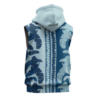 Hawaii Pua Kenikeni Lei Sleeveless Hoodie With Lau Maia Royal Blue