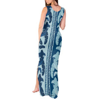 Hawaii Pua Kenikeni Lei Tank Maxi Dress With Lau Maia Royal Blue