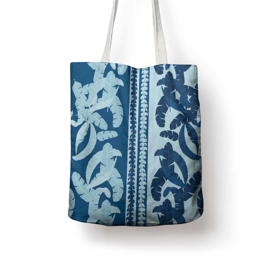 Hawaii Pua Kenikeni Lei Tote Bag With Lau Maia Royal Blue