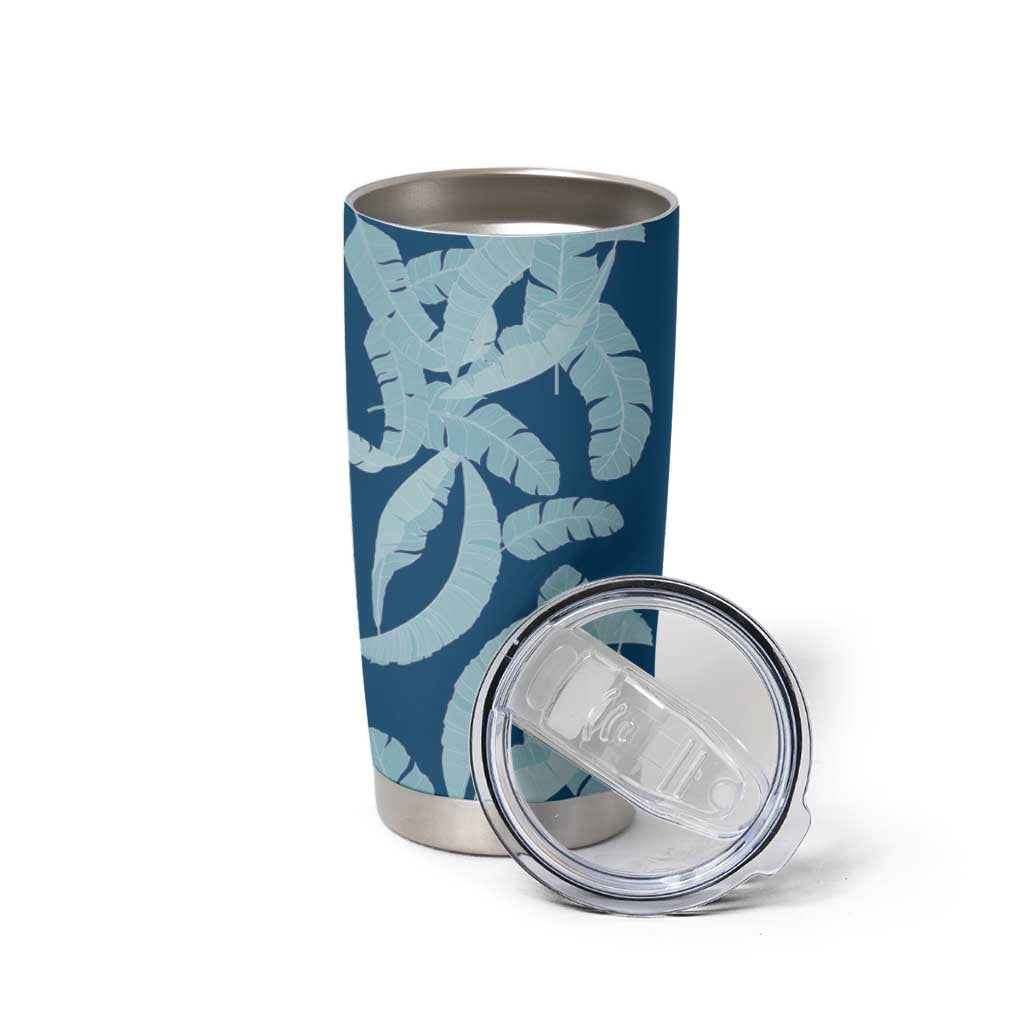 Hawaii Pua Kenikeni Lei Tumbler Cup With Lau Maia Royal Blue
