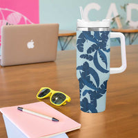 Hawaii Pua Kenikeni Lei Tumbler With Handle With Lau Maia Royal Blue