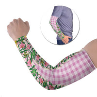 Hawaii Pikake Lokelani Plumeria Lei Arm Sleeves Pink Palaka Motifs