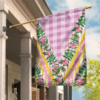 Hawaii Pikake Lokelani Plumeria Lei Garden Flag Pink Palaka Motifs