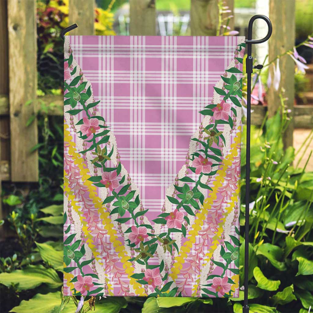 Hawaii Pikake Lokelani Plumeria Lei Garden Flag Pink Palaka Motifs