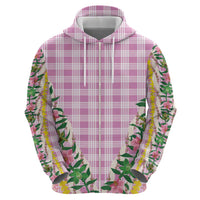 Hawaii Pikake Lokelani Plumeria Lei Hoodie Pink Palaka Motifs