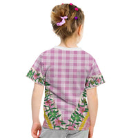 Hawaii Pikake Lokelani Plumeria Lei Kid T Shirt Pink Palaka Motifs