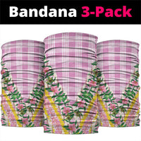 Hawaii Pikake Lokelani Plumeria Lei Neck Gaiter Pink Palaka Motifs
