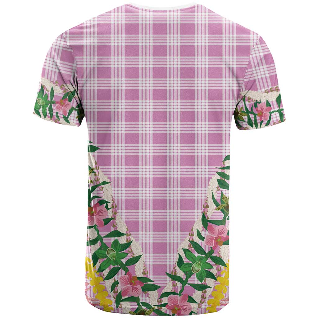 Hawaii Pikake Lokelani Plumeria Lei T Shirt Pink Palaka Motifs