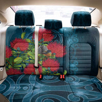 New Zealand Matariki Piwakawaka Back Car Seat Cover Maori Koru With Pohutukawa Flowers LT05 - Polynesian Pride